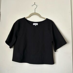 Ripley Rader ponte cropped black top